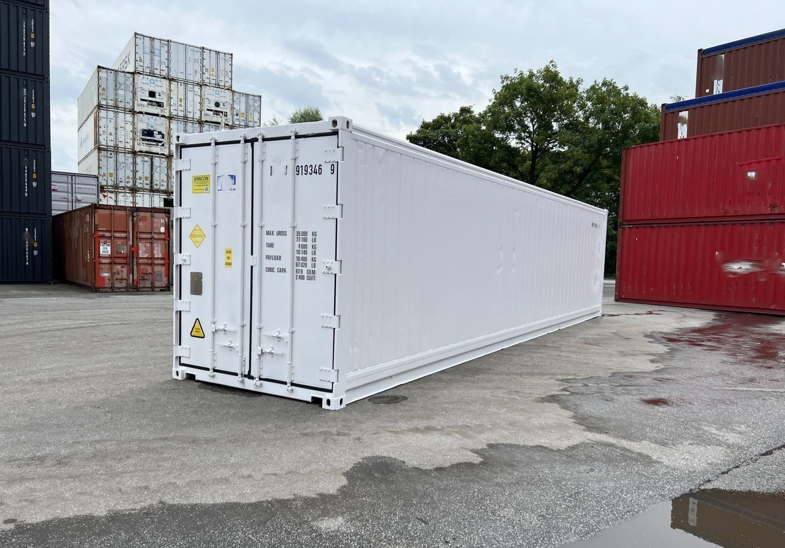 Contenedor refrigerado usado 40’ High Cube pintado – 919 346-9